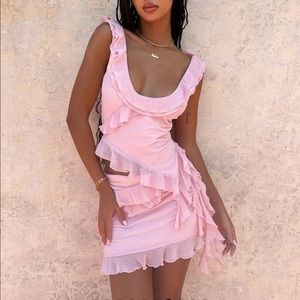 Tiger mist pink ruffled skirt. Never before worn